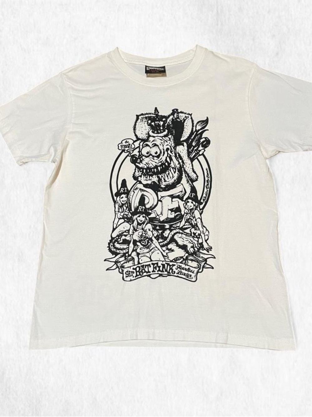 Erostika Tokyo Japan 🇯🇵 RARE RAT FINK 🐀 Ed Roth artist graphic punk tee
